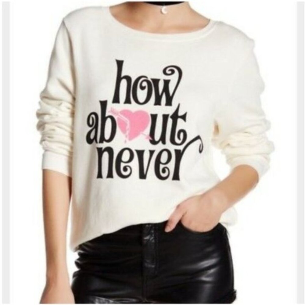 WILDFOX Couture How About Never Print Thermal Top size S